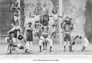 London 1908: acrobats at Ceylone Village 