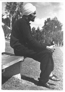 Berlin 1936: A member of the Indian delegation