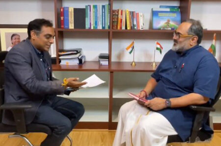 Rajeev Chandrasekhar speaks on India’s Techade with Nalin Mehta